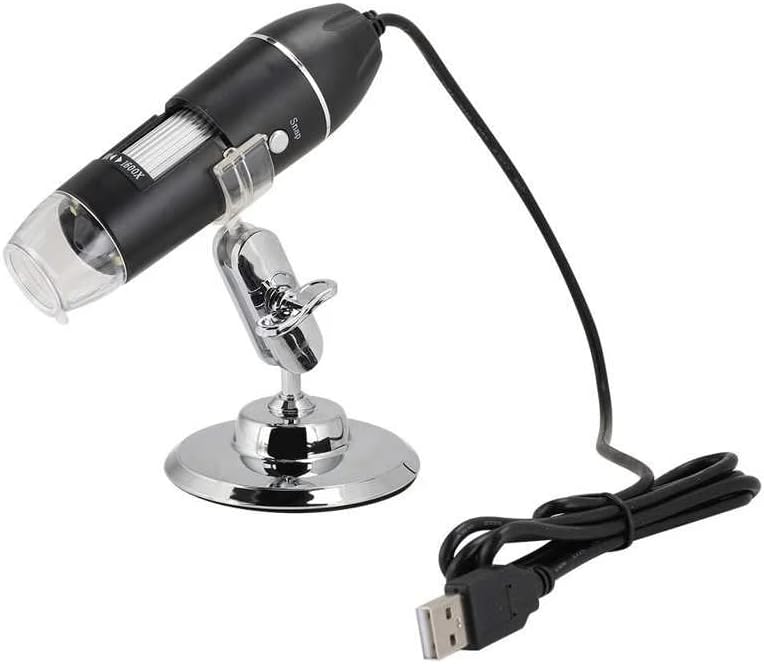 YHUA 1600X Dijital Mikroskop LED Büyüteç Kamera USB Elektronik Mikroskop Kaldırma Standı Cep Telefonu PC İçin (Renk: A, Boyut: