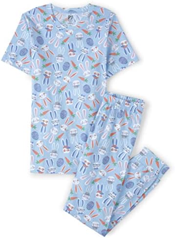 Çocuk Yeri Bebek Kız Sıralama Kol Üst ve Pantolon Paskalya Aile Pijama Takımı