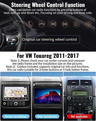 UNITOPSCI araba android müzik seti Radyo Çift Din VW Touareg 2011-2017 için Kablosuz Apple CarPlay Android Otomatik 2G 32G