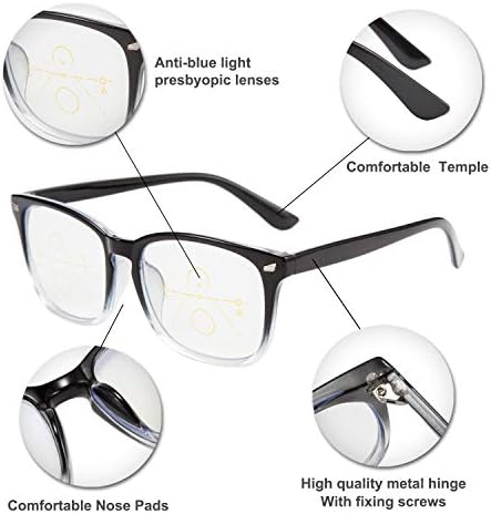 Karsaer İlerici Multifocus okuma gözlüğü mavi ışık engelleme Kadın erkek Hiçbir çizgi Multifokal Bilgisayar Okuyucular