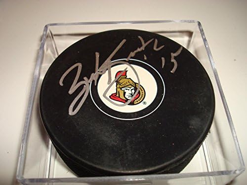 Zack Smith İmzalı Ottawa Senatörleri Hokey Diski İmzalı b İmzalı NHL Diskleri