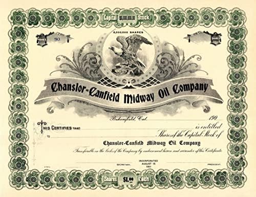 Chanslor = Canfield Midway Petrol A. Ş. - Stok Sertifikası