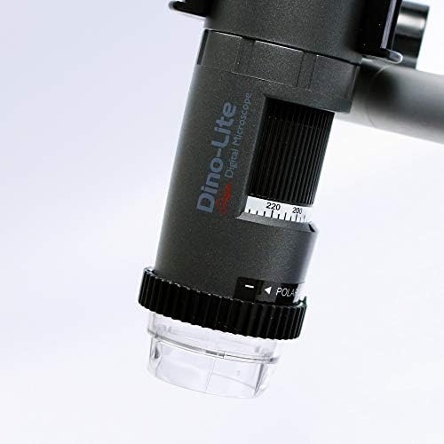 Dino-Lite VGA dijital mikroskop AM5216ZT-720p, 20x-220x optik büyütme, polarize ışık