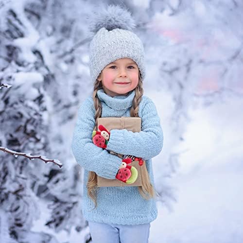 Toddlers Çocuk Kız Erkek Sıcak Eldivenler Kış Tam Parmak Kar Eldivenleri Sevimli Karikatür Polar Kayak Eldivenleri 1-7 Yaşında