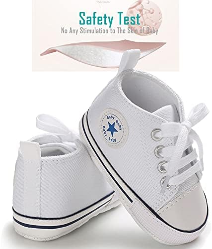 Yenidoğan Bebek Kız Erkek kanvas ayakkabılar Bebek Yumuşak Taban Kayma İlk Yürüyüşe Sneaker Toddler Düz Loafer'lar Yüksek