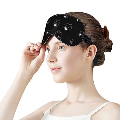 Uluyan Kurt Uyku Maskesi Yumuşak Göz Maskesi Kapak Etkili Gölgeleme Körü Körüne Elastik Ayarlanabilir Kayış ile