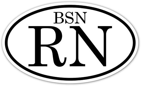 BSN RN Kayıtlı Hemşire Euro 3M Vinil Çıkartması TAMPON çıkartması (10'lu paket) 3x5 inç