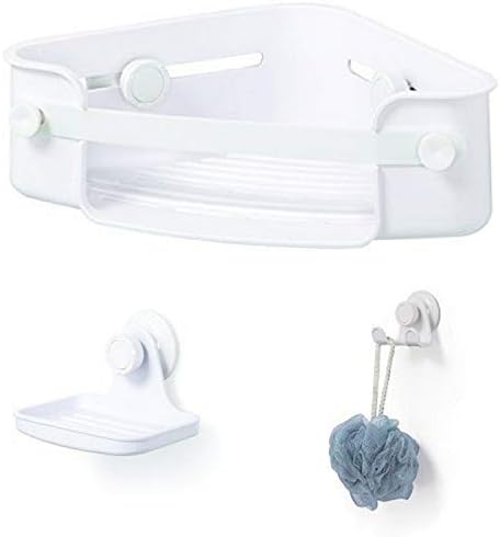 Umbra Flex duş rafı, vantuzlu askı, Patentli Jel Kilit Teknolojisine Sahip Sabun Rafı Vantuzlar-Ayarlanabilir Banyo duş rafı
