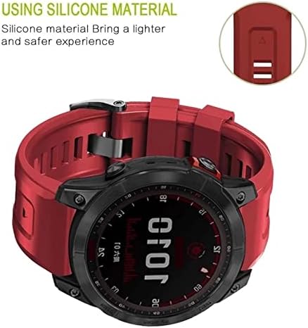 MODBAND 26 22MM Silikon Tutuşunu Watchband Kayışı Garmin Fenix 7X7 6 6X Pro 5X5 Artı 3HR Smartwatch Kolaylık Gül Kırmızı