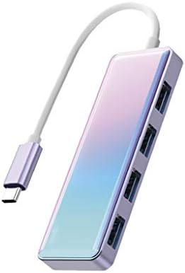 HOUKAI USB 3.0 Degrade Renk Ayna Splitter Tip C Harici Dizüstü Hub Genişleme Dock USP Çoklu Arayüz Dönüştürücü Hub Bir Sürükle