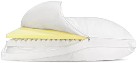 VCKAS Yastık Yatak Yastıklar Yastıklar Uyku için Ayarlanabilir Yastık Aşağı Alternatif Bellek Köpük Tabakası ile Destek Standart