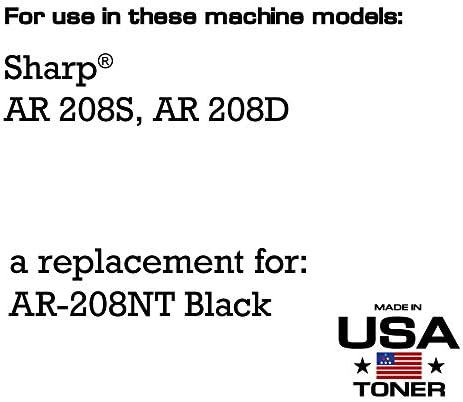 ABD'DE yapılan TONER Sharp AR 208D, AR 208S, AR-208NT (Siyah, 1 Kartuş)kullanım için uygun ikame