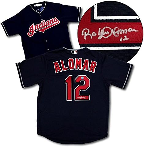 Roberto Alomar Cleveland Kızılderilileri İmzalı Beyzbol Forması - İmzalı MLB Formaları