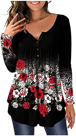 Bayan Tunik Üstleri 2023 Yaz Gizlemek Göbek Kısa Kollu T Shirt Sevimli Renk Bloğu Henley Gömlek Şık Casual Bluzlar