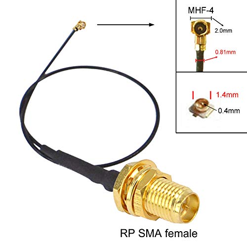 UFL SMA M. 2 NGFF IPX IPEX MHF4 RP SMA Kadın (Erkek pin) RF Pigtail WiFi Anten Uzatma Kablosu 0.81 mm için PCI WiFi Kart