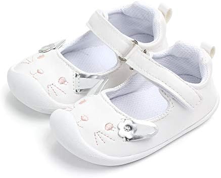 Bebek Kız Mary Jane Daireler Kaymaz Kauçuk Taban İlmek Toddler İlk Yürüyüşe elbise Ayakkabı