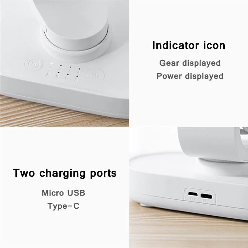Fanlar Elektrikli USB Otomatik Dönen masaüstü vantilatör Şarj Edilebilir 4000mAh Sessiz Taşınabilir Ev Ofis için (Renk: A,