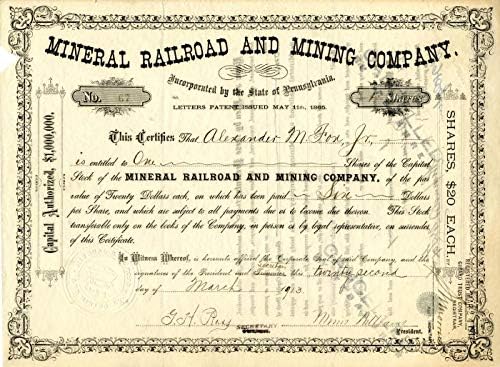 Maden Demiryolu ve Madencilik A. Ş. - Stok Sertifikası