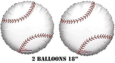 Kaleydoskop Beyzbol Balonları (2 balon) AMZKİT832, Beyaz, 18