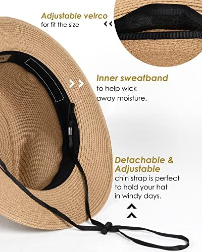Saman Fedora güneş şapkaları Kadın Erkek Yaz Güneş plaj şapkası Packable Kısa Ağız Roll Up Hasır Panama Fedora Şapka