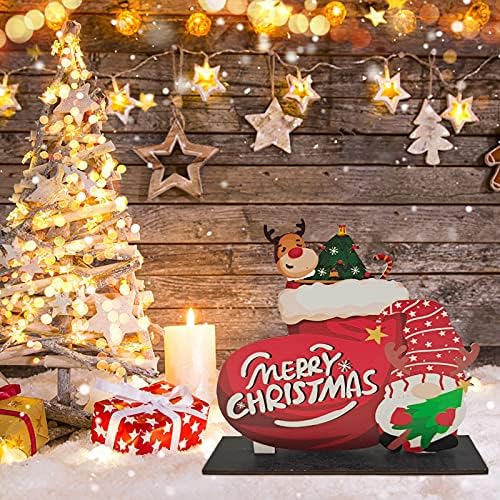 Noel Baba Kolye Noel Çizim Süslemeleri Renkli Küçük Noel Ahşap Çan Noel Kolye Ağacı Ev Dekor Noel Yıldız Süsleme Kristal