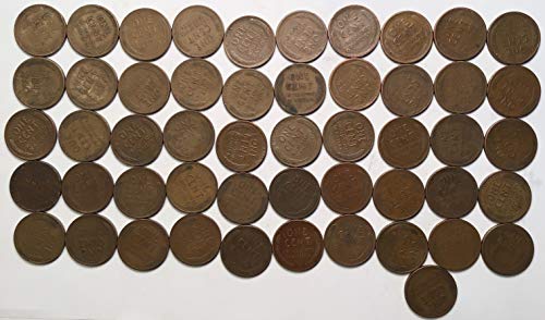 1946 S Lincoln Buğday Cent Penny Rulo 50 Sikke Kuruş
