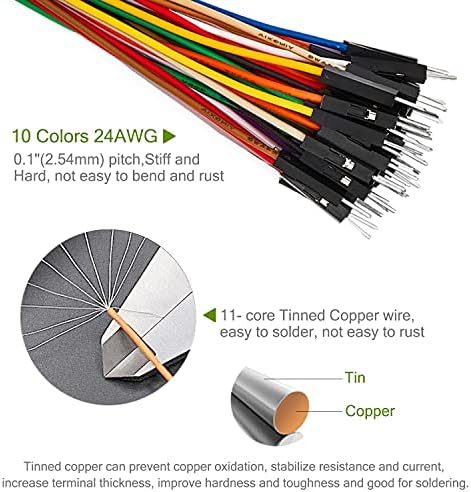 Chanzon 40 adet 10cm Erkek Başlık Jumper Tel Dupont Kablo Hattı Konektörü 40 pin Lehimsiz Çok Renkli Arduino Ahududu pi için