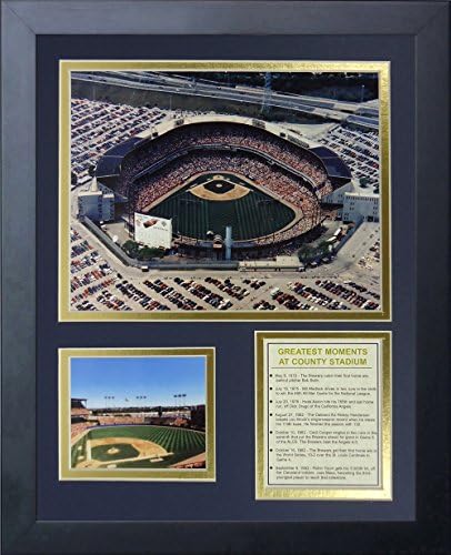 Efsaneler Asla Ölmez Milwaukee Brewers County Stadyumu Çerçeveli Fotoğraf Kolajı, 11 x 14 inç, (11235U)