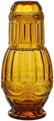Tumbler | 33 Ons Sürahi ve Eşleşen içecek bardağı ile Başucu Su Sürahisi / Sürahi için Kapak olarak Bardak Kullanın / Misafir