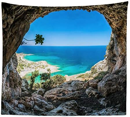 VİCASKY Aksesuarları 1 ADET Doğal Deniz Manzaralı Desen Goblen Dekoratif Goblen Duvar Asılı Bez