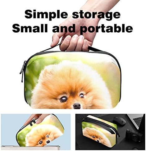 Taşıma Çantası Seyahat Kılıfı Çanta USB Kablosu Organizatör Cep Aksesuar Fermuar Cüzdan, Güzel Köpek Hayvan