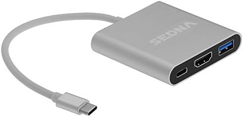 Sedna-USB 3.1 Tip-C ila 4K HDMI Adaptörü, 1 USB PD Şarj Bağlantı Noktasına sahip USB 3.0 HUB,Apple MacBook, Microsoft Surface