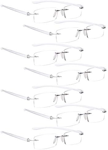 LUR 6 Packs Temizle okuma gözlüğü + 7 Packs Çerçevesiz okuma gözlüğü (Toplam 13 Pairs Okuyucular +2.75)