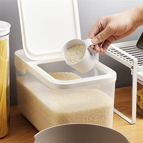 JAHH 5 KG Kalın Ev Mutfak Plastik Pirinç Kova Böcek Geçirmez Nem Geçirmez Tahıl Gıda Unu Mühürlü saklama kutusu Kavanoz Konteyner