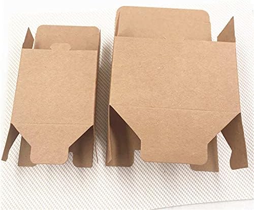 SHUKELE LPHZ915 24 adet / grup El Sanatları Kahverengi Kraft Kağıt Kutuları babalar Günü Tıraş Makinesi Hediyeler Ambalaj