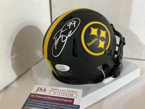 Pittsburgh Steelers Brett Keisel, Eclipse Mini Helmet2 Jsa Coa'yı İmzaladı!! - İmzalı NFL Mini Kaskları