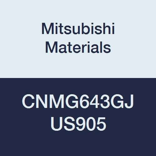 Mitsubishi Malzemeleri CNMG643GJ US905 CNMG Karbür CN Tipi Delikli, Kaplamalı, Eşkenar Dörtgen 80°, Sınıf US905, 0,75 IC,