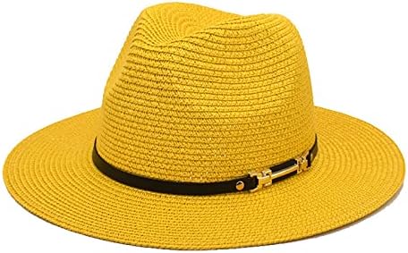 Kadın Bayan Klasik Yün fötr şapka Geniş Brim Disket Panama Şapka Kemer Tokası ile Geniş fötr şapka Şapkalar Kadınlar Erkekler