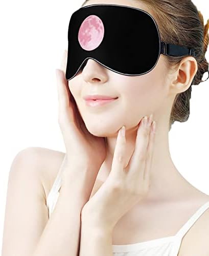 Erkekler ve kadınlar için ayarlanabilir kayış ile pembe Ay Göz Maskesi Gece Uyku Seyahat Şekerleme
