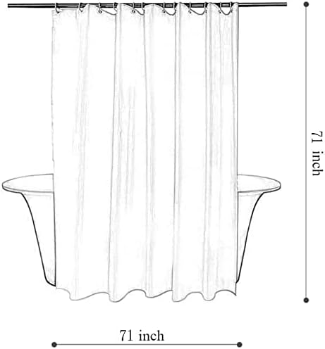 Tititex Estetik Dama tahtası Izgara Desen Duş Perdesi, Beyaz Krem Modern Duş Perde setleri Dekorasyon 71x71 İnç Kanca ile