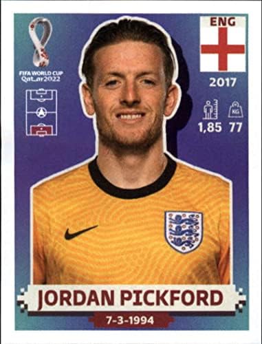 2022 Panini Dünya Kupası Katar Sticker ENG3 Ürdün Pickford B Grubu İngiltere Mini Etiket Ticaret Kartı