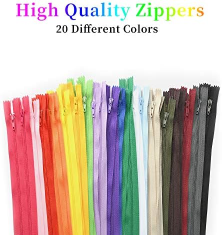 60 adet Naylon Bobin Fermuarlar , 7 İnç Renkli Dikiş Fermuarlar Malzemeleri Terzi Dikiş El Sanatları (20 Çeşitli Renkler