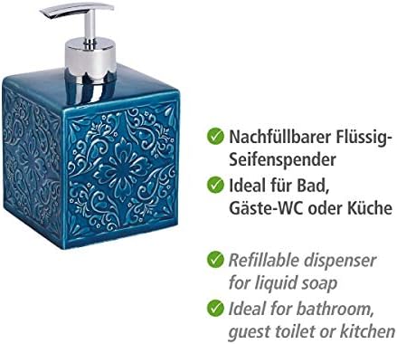WENKO Cordoba Blue-Sıvı sabun dispenseri, 8,5 x 8,5 x 13 cm