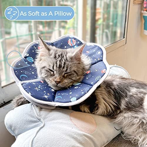 ComSaf Yumuşak Kedi Kurtarma Tasması, Ameliyat Sonrası için Koruyucu Ayarlanabilir Pet Koni Tasması, Kedi Yavrusu için Rahat