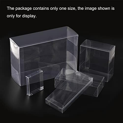 MECCANİXİTY Plastik Perakende Kutuları 1.2x 1.2 x 3.5 (30x30x90mm) hediye Kutusu için Koruyucu Film ile Şeker, Kurabiye,