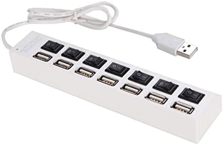 SOLUSTRE USB Hub 7 Bilgisayar USB Anahtarları Çoklu Aktarım Bireysel Hub Splitter ile Taşınabilir Bağlantı Noktaları Telefon