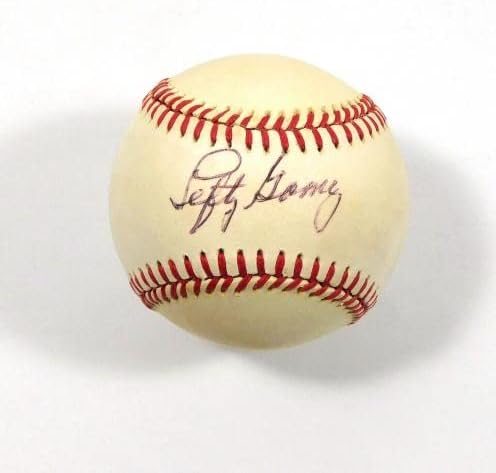 Lefty Gomez, OAL Beyzbol JSA Otomatik İmzalı Beyzbol Toplarını İmzaladı