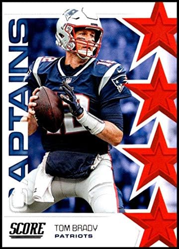 2019 Skor Kaptanları 14 Tom Brady New England Patriots NFL Futbol Ticaret Kartı
