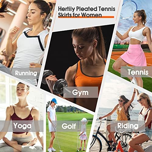 Hertiiy Pileli Tenis Etek Kadınlar için Golf Skort Cepli