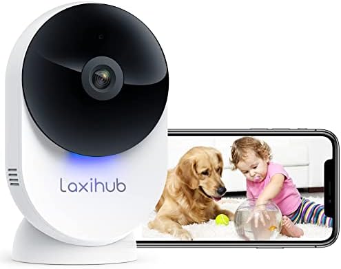 LAXİHUB Pet Kamera 5 GHz WiFi Güvenlik Kamera Kapalı Ev bebek kamerası Monitör 1080 P Köpek/Kedi Kamera ile App, 2.4 GHz/5